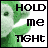 Animated contact sheet of a 5x5 grid showing repeated frames with green parrots and text "HOLD me TIGHT" on white background.