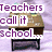 A pixelated image with text overlays about school, showing a desk and classroom background in purple and blue tones.
