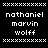 Pixelated text displays names on black background with pink highlight bars, showing animation changes across frames.