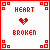 Static pixel art icon with red text and symbols on white background, bordered by red square corner elements.