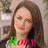 A woman with long brown hair and blue eyes appears in four -aligned , each showing a different color scheme for the text "Rory" overlaid on her chest
