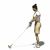 Animated contact sheet showing six sequential frames of a golfer swinging a club against white background.