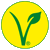 Yellow circular background with green plant sprout and leaf, pixelated style, no text visible.
