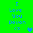 Green background with blue pixelated text reading "I Love You Devon <3" and a heart symbol, showing animation where the heart changes color.