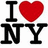 A pixelated graphic displays a black capital 'I' above a red heart symbol, followed by black capital 'NY' on a white background.