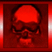 Red-toned skull icon with animated white light effects across showing varying eye and head illumination patterns