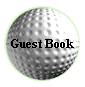 Three identical spherical objects with dimpled surfaces and light green outlines, each displaying 'Guest Book' text in black serif font against a gray background.