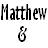 Pixelated text and two people on a white background with black lettering, including 'Matthew Gunnar Nelson', '&', 'THE NELSON BROTHERS', and 'THF' variations.