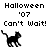 Black pixelated cat icon with text 'Halloween '07 Can't Wait!' above it, displayed in a