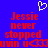 Blue background with red pixelated text reading "Jessie never stopped loving u" and a white heart symbol above the text.