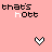 Pixel art contact sheet showing multiple frames of an animated icon with pink background, text 'thats hott', and heart symbols changing between white-filled and black-outlined states.