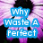 A static image of a purple flower with black center overlaid by blue text blocks reading "Why Waste A Perfect Know He Loves You..." and "Flower When You Not".