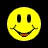 A split-frame contact sheet showing a yellow smiley face on black background and text "Smile it confuses people!" on blue gradient background.