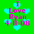 Green background with cyan hearts and pink text reading "I Love Ryan 4-8-08" in four identical quadrants.