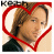 A 4-frame contact sheet of a pixelated animated icon featuring a man with light brown hair in a red heart outline, showing subtle pose and expression changes across frames.