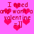 Pixelated pink background with red text and heart symbols repeating in a pattern
