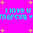 Bright pink background with yellow starbursts and cyan text repeating "I love u marcus" in two , each followed by a heart symbol