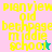 Pixelated yellow text on colored backgrounds with small star icons, arranged in a