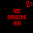 Red pixelated text and heart symbol on black background, with mirrored left-right layout.