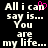 Pixelated text on black background with pink heart symbol replacing 'o' in 'can' on left side of split view.