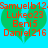 Two green heart shapes on a cyan background with red text listing names and numbers.