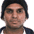 Pixelated portrait of a person wearing a dark beanie and dark blue shirt with white trim, showing six distinct facial expressions across a