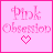 Two side-by-side animated frames of a pink-themed buddy icon with text and a heart symbol on a light pink background.