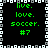 Green pixelated text on black background with white and gray border, displaying 'live. love. soccer. #7' in four quadrants.