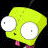 Pixelated green cartoon character with large white eyes and pink tongue sticking out, next to text reading 'Awww...' and 'someone needs a hug!' on black background.