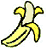 Pixelated fruit and nut icons arranged in a mathematical equation with text labels below, featuring a banana, kiwi slice, peanut, and stylized text elements.
