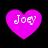 Four identical pink heart-shaped icons with white text 'Joey' on a black background, arranged in a