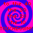 Four identical display pink and blue spiral patterns with red text reading 'to the 40', 'the 30', 'the 20', 'the 10' and 'TOUCHDOWN!TOUCHDOWN!!'