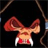 Pixelated static icon of a cartoon character with large red ears and white shorts against black background, framed by brown ropes.