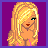 Pixel art contact sheet of a female character animation with three frames showing head, torso, and legs against purple background, plus text panels below each frame.