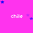 A static image with a bright pink background featuring repeated white text 'chile' and scattered blue and purple stars.