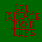 Red pixelated text on green background forms 'SFL', '[S]CARE FOR LIFE' with a circular symbol, arranged in four identical