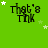 Green background with repeated 'That's Tink' text and white stars, animated star positions across frames.
