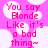 Pixelated pink and white image with repeated text in speech bubbles, showing identical static frames.