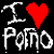 A split-screen pixel art buddy icon with a black left side showing "I ❤️ PORN" and a green right side displaying "Original Icons .com" in stylized text.
