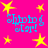 Bright pink background with yellow stars and blue text reading "Shining star!" in four quadrants.