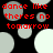 Red text reads 'dance like theres no tomorrow' over a black background with shifting gray and white circles in an animated pattern.