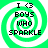 Four identical green and white spiral-patterned icons with black text reading "I <3 BOYS WHO SPARKLE" arranged in a