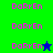 Pixelated text 'Darren' in pink appears on green and blue backgrounds with star symbols changing color between frames.