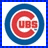A circular blue and red logo with 'CUBS' text inside a stylized 'C', set against a white background, surrounded by a blue border.