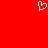 Red background with white pixelated heart symbol centered at top.