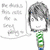 Pixelated anime-style character with short gray hair, white face, and green-and-blue striped shirt, standing against white background with faint gray shapes.
