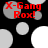 Black background with scattered gray and white circles; red text 'X-Gang Rox!' appears in four positions across the image.
