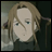 Pixelated anime-style character with light brown hair and blue eyes, next to stylized text on a black background.