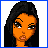 A 4x3 contact sheet of pixelated animated frames showing a cartoon character with orange skin and black hair in various poses, paired with text phrases like "Kisses 2 Mah Bishes" and "Hugs 2 Mah Thugs" on blue-bordered white backgrounds.