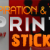 Pixelated text in orange and white on a dark red background with partial gray and black sections.